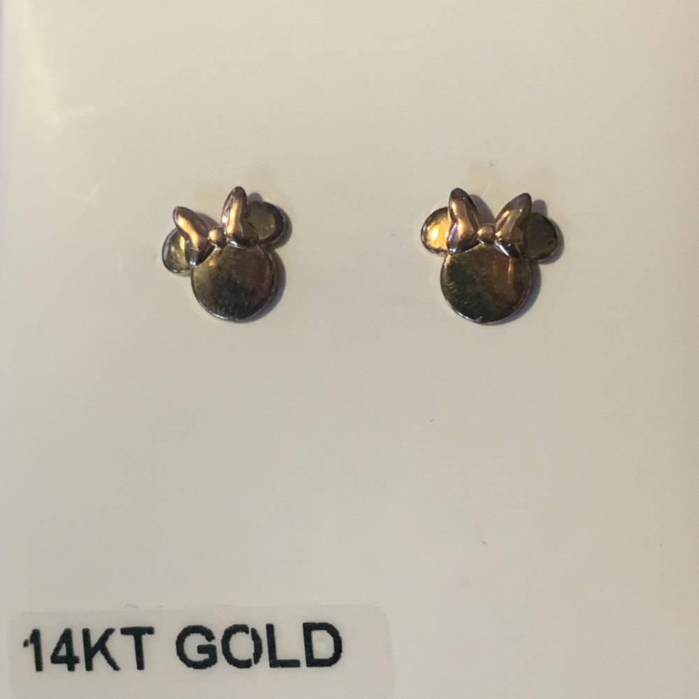 New 14kt Gold Disney Minnie Mouse earrings
studs. - Picture 3 of 9